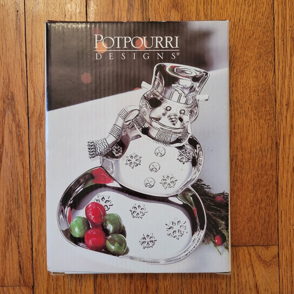 Potpourri‎ Designs Snowman Candy Dish International Silver Company Holiday